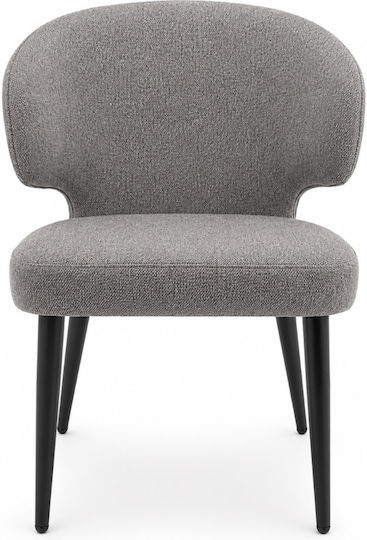 Savino Dining Chair With Gray Fabric Upholstery 55x55x