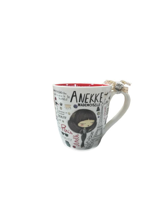 Anekke Porcelain Mug Couture Ceramic White Mug 360ml