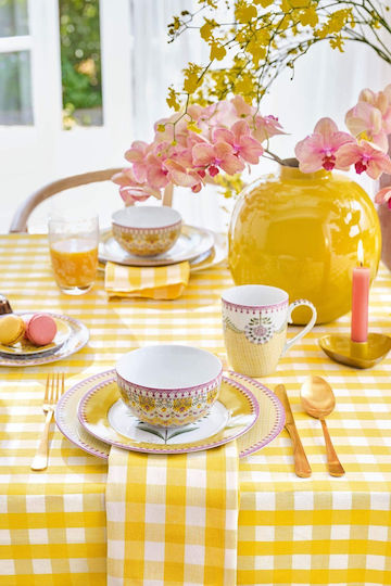 PiP Studio Lily Lotus Tiles Ceramic Yellow Mug 365ml