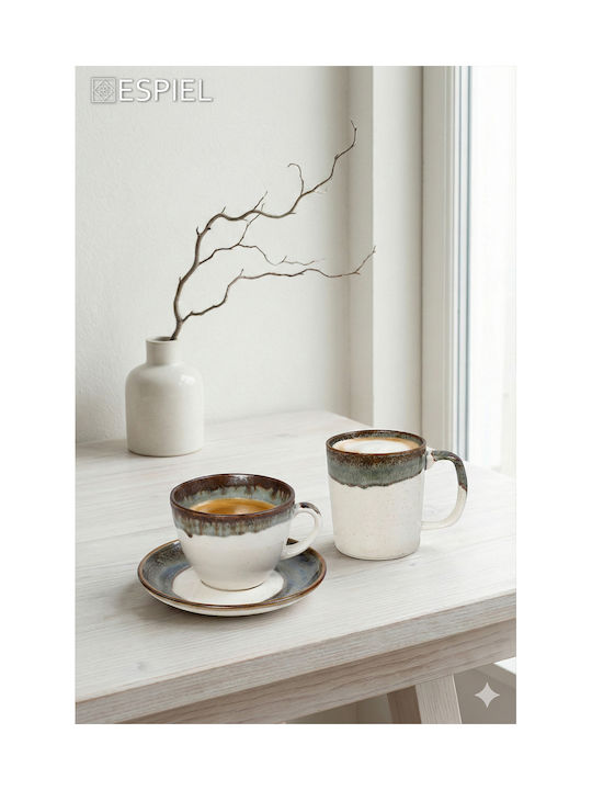 Espiel Essentials Κούπα Κεραμική Μπεζ 310ml 6τμχ