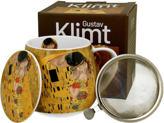 The Kiss Gustav Klimt Κούπα από Πορσελάνη με Καπάκι 430ml