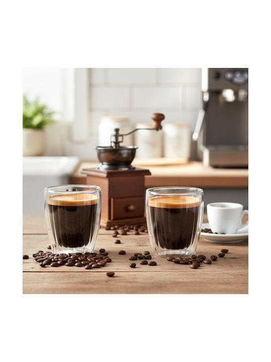Excellent Houseware Glass Transparent Mug 125ml 2 Pieces