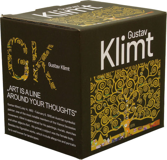 Mug 400ml Lid Tea Filter Box Duo Klimt Tree Life Brown