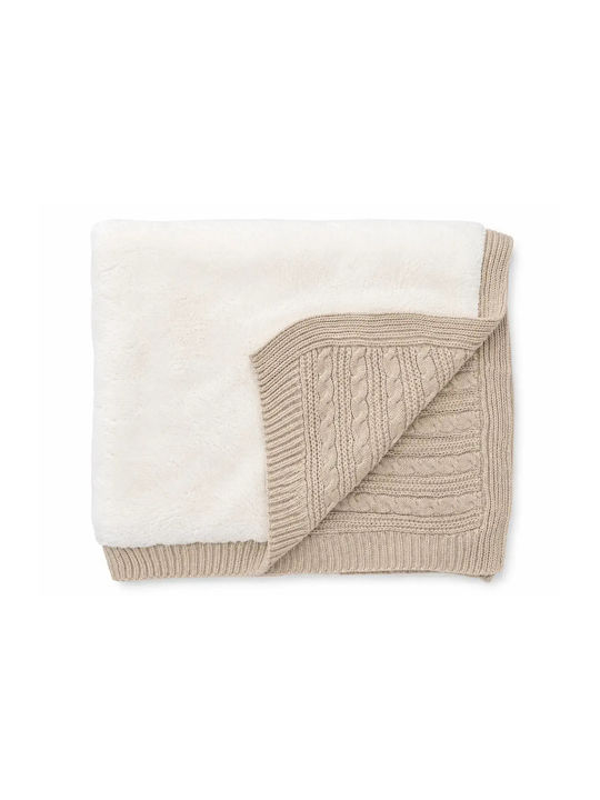 Hashtag Nursery Swaddling Blanket Knitted Beige 90x90cm