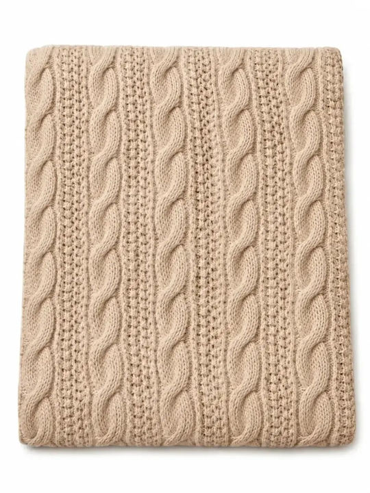 Hashtag Nursery Swaddling Blanket Knitted Beige 90x90cm