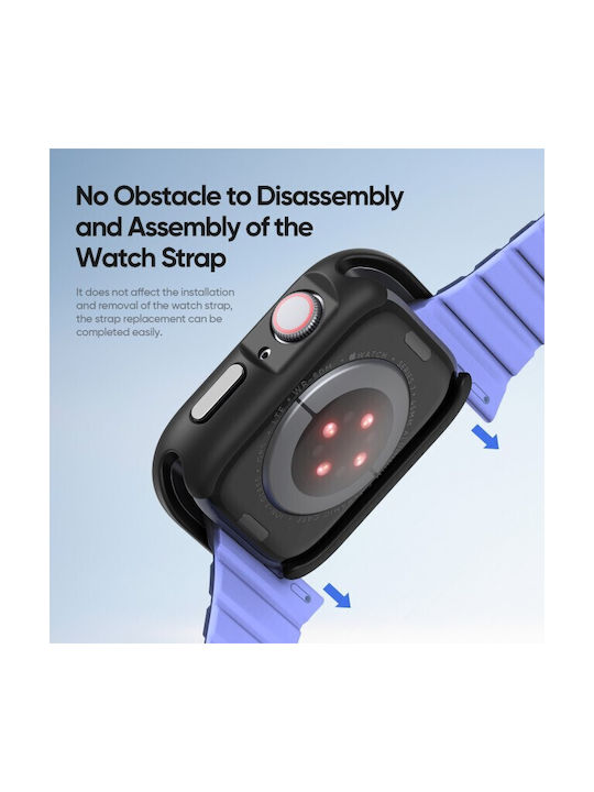 Dux Ducis Bamo Пластмасов Калъф Черен Червен за Apple Watch 46 мм