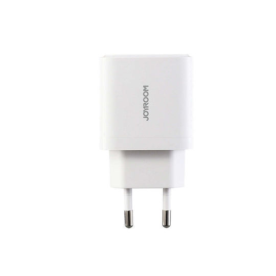 Joyroom Зарядно Устройство Без Кабел GaN с USB-A Изходен Порт и 2 USB-C Изходни Порта и USB-C Кабел 30W Бял (JR-TG6)