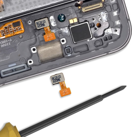 Samsung Καλωδιοταινία με Δακτυλικό Αποτύπωμα σε Μαύρο χρώμα για Galaxy A33