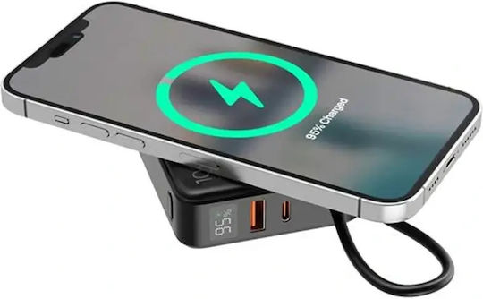 Energenie Бърза Външна Батерия 10000mAh 20W с USB-A Изходен Порт и USB-C Изходен Порт Power Delivery Черна