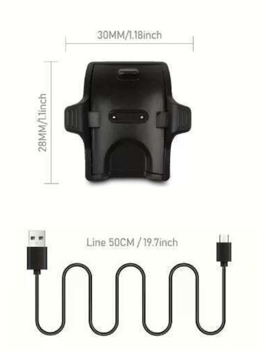 Usb Charging Cable Wearable Charger Honor Band 4, Honor Band 5 Blackς