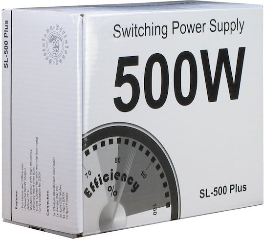 Inter-Tech SL-500 Plus 500W Γκρι Τροφοδοτικό Υπολογιστή Full Wired