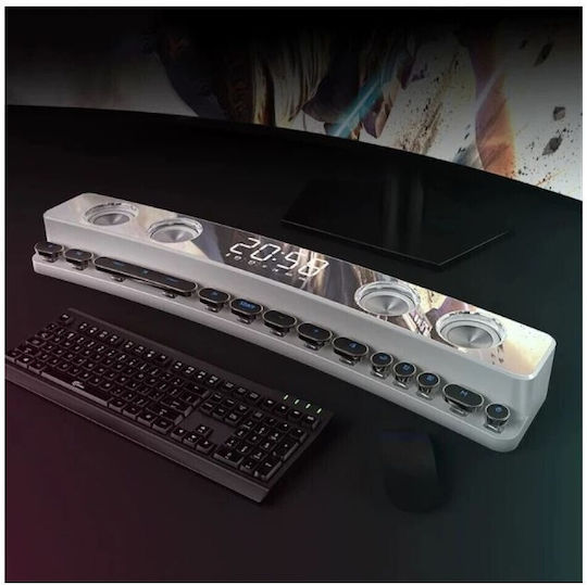 SOAIY SH39 Wireless Computer Speakers 2.0 with RGB Lighting and Bluetooth 6W White