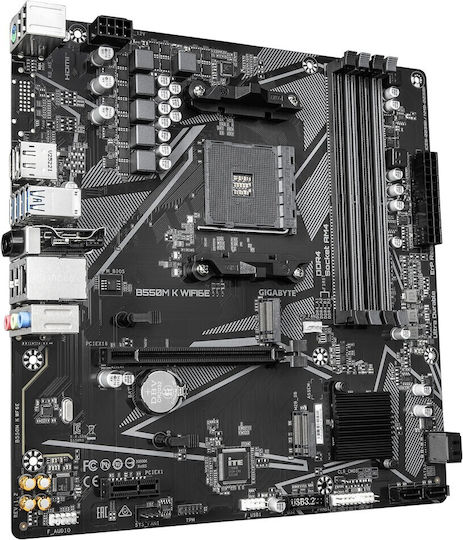 Gigabyte B550M K WIFI6E Motherboard Micro ATX with AMD AM4 Socket