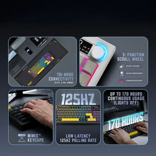 Armaggeddon MM-98S Kabelloses Visuelles Gaming-Tastatur mit RGB-Beleuchtung (Englisch US) Artic Fox