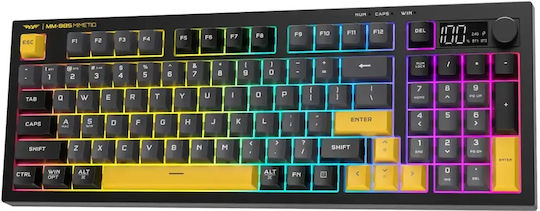 Armaggeddon MM-98S Ασύρματο Οπτικό Gaming Πληκτρολόγιο με RGB φωτισμό (Αγγλικό US) Κίτρινο