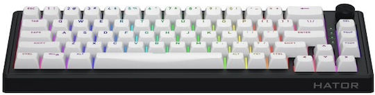 HATOR Skyfall 60 Ασύρματο Gaming Μηχανικό Πληκτρολόγιο 60% με RGB φωτισμό (Αγγλικό US) Aurum Sterling Linear