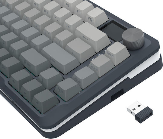 Redragon K708GG-RGB-PRO Flekact Wireless Gaming Keyboard 75% with RGB lighting (English US) Gray