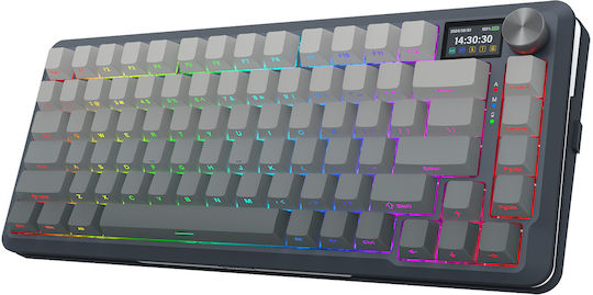 Redragon K708GG-RGB-PRO Flekact Wireless Gaming Keyboard 75% with RGB lighting (English US) Gray