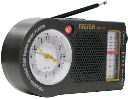Meier M-572BT Φορητό Ραδιόφωνο Επαναφορτιζόμενο με Bluetooth Γκρι