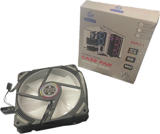 Lovingcool Case Fan 120mm with Without LEDs Lighting and Connection 2-Pin 1pcs Gray