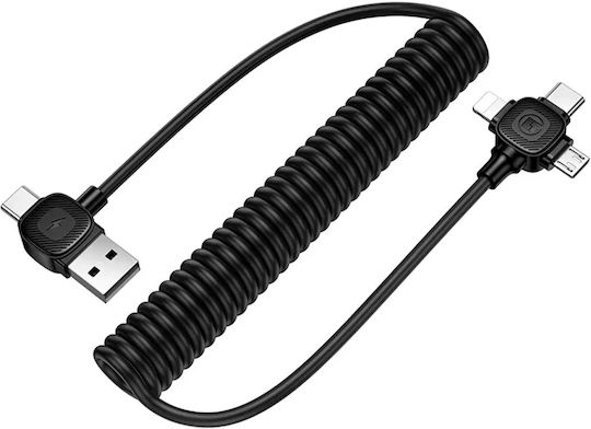 Lamtech 6-in-1 Charging Cable Type-c/usb To Type-c/lightning-micro-usb 3a 1.5m Black Lam981104
