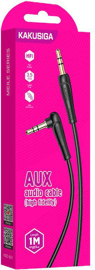 Kakusiga 3.5mm male - 3.5mm male Cable Black 1m (d-KSC-521-BK)