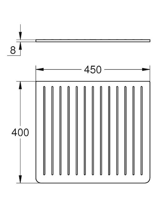 Grohe Повърхност за сушене от силикон Черна 45x40cm