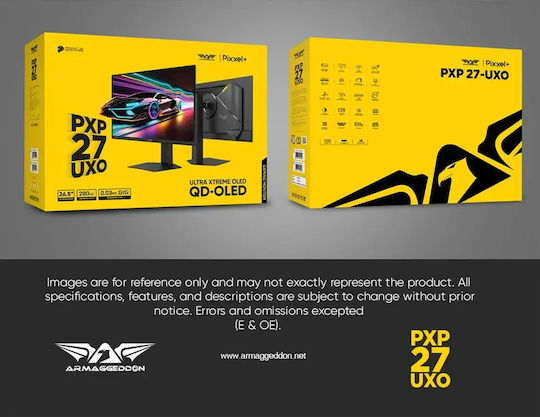 Armaggeddon PXP-27UXO-B QD-OLED Gaming Monitor 27" QHD 2560x1440 280Hz with Response Time 1ms GTG