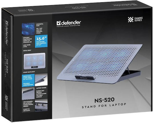 Defender NS-520 Cooling Pad for Laptop up to 15.6 inches with 6 Fans and Illumination