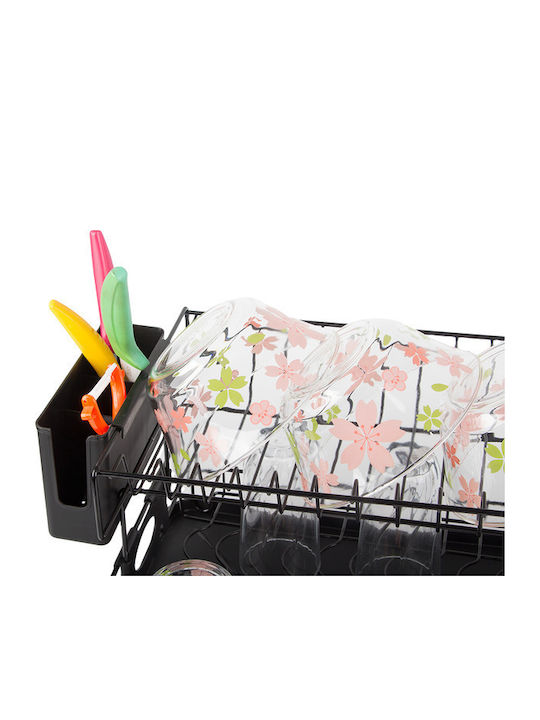 Verk Group Scurgător De Chiuvetă Metalic Negru 52x30x27.5cm