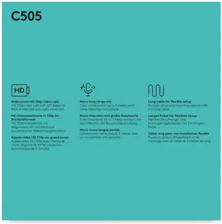 Logitech C505 Web Camera HD 720p 960-001363