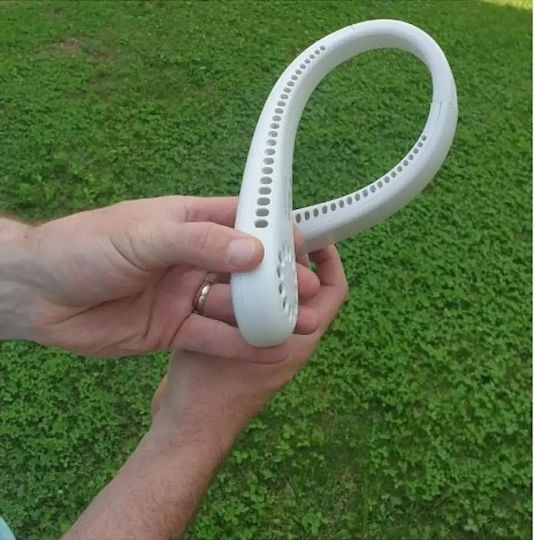 Wiederaufladbarer Nackenventilator Gesicht Weiß