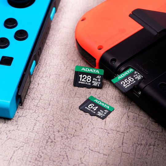 Adata microSDXC 256GB U3 V30 A2 UHS-I 180MB/s С Адаптер