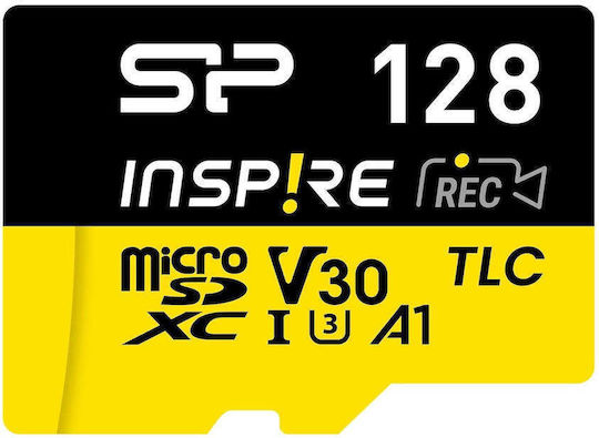 Silicon Power microSDXC 128GB U3 V30 A1 UHS-I 170MB/s με αντάπτορα