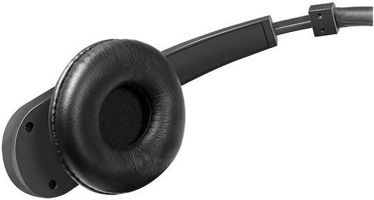 LogiLink BT0060 Drahtlos Auf dem Ohr Multimedia-Headsets mit Mikrofon und Verbindung Bluetooth in Schwarz Farbe
