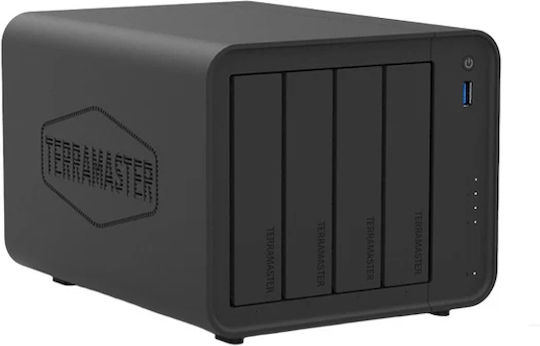 TerraMaster F4-425 NAS Tower with 4 slots for HDD and 2 Ethernet ports