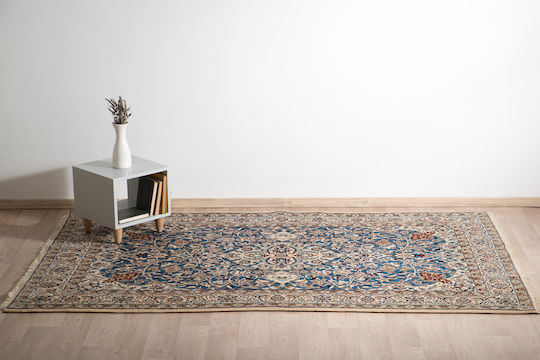 Χαλί Κλασικό Χειροποίητο Nain 165x263 Cm Εκρού Μπλε Χαλί Κλασικό Χειροποίητο Nain 165x263 Cm Εκρού Μπλε
