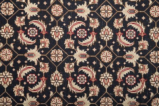 Класически Ръчно Изработен Килим Tabriz Herati 204x291 См Decostar Син