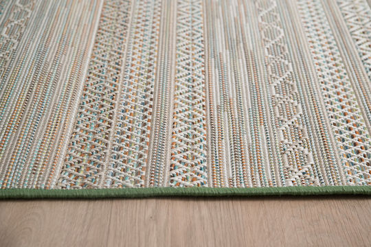 Modernes Wohnzimmer Teppich Maschinengefertigt Korbweide 160x230 cm Decostar Weiß