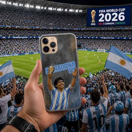 Калъф World Stars Collection Diego Maradona Nokia C32 Черен TPU Силикон