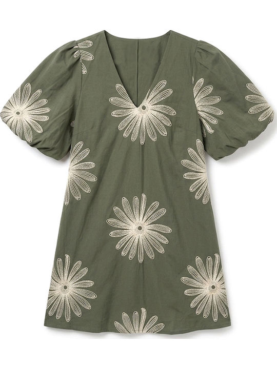 Summer Mini Dress Khaki