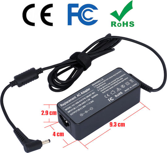 Lenovo Laptop Charger 45W 20V 2.25A for Lenovo with Detachable Power Cable