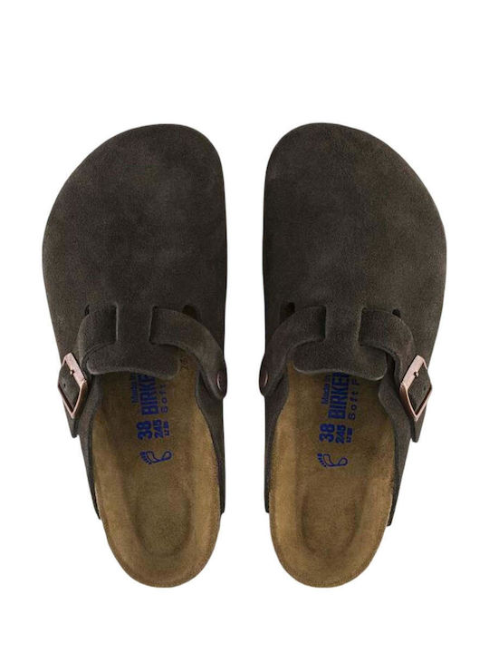 Boston Leather Men's Slippers Brown Anatomical