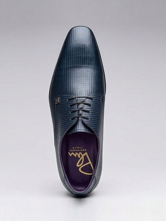 Leder Herrenschuhe Blau