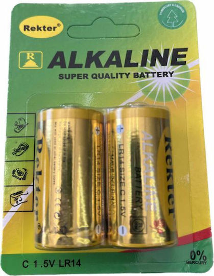 Rekter Alkaline Batterien C 1.5V 2Stück