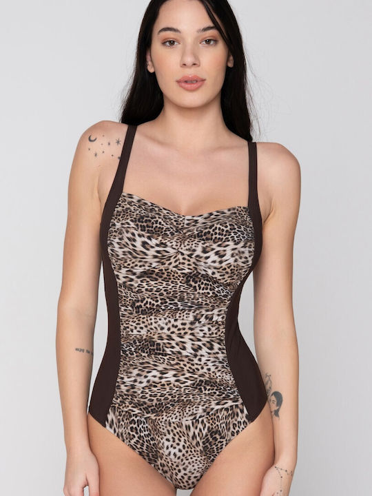 One Piece Swimsuit with Light Padding Multicolour