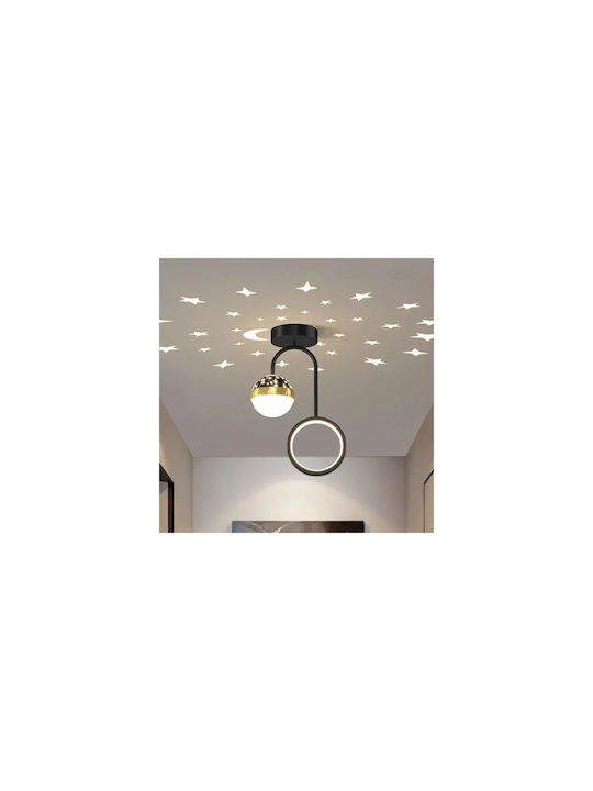 Jiju Lumini Suspendate Negru LED 25x25x28cm