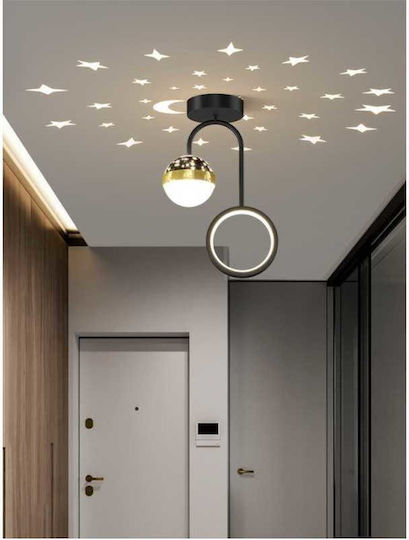 Jiju Lumini Suspendate Negru LED 25x25x28cm
