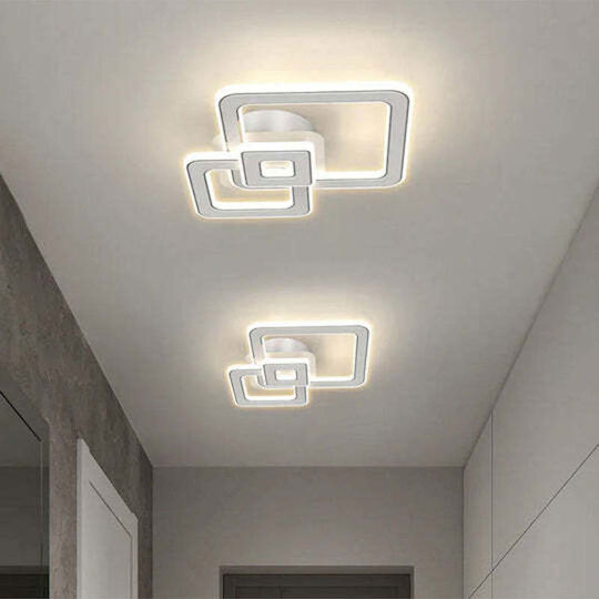 Jiju Таванна плафониера Бяла с Интегриран LED и Дистанционно управление