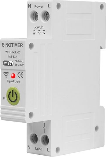 Sinotimer Contor de kilowați pentru panou electric Analogic Monofazat Wi-Fi Tuya